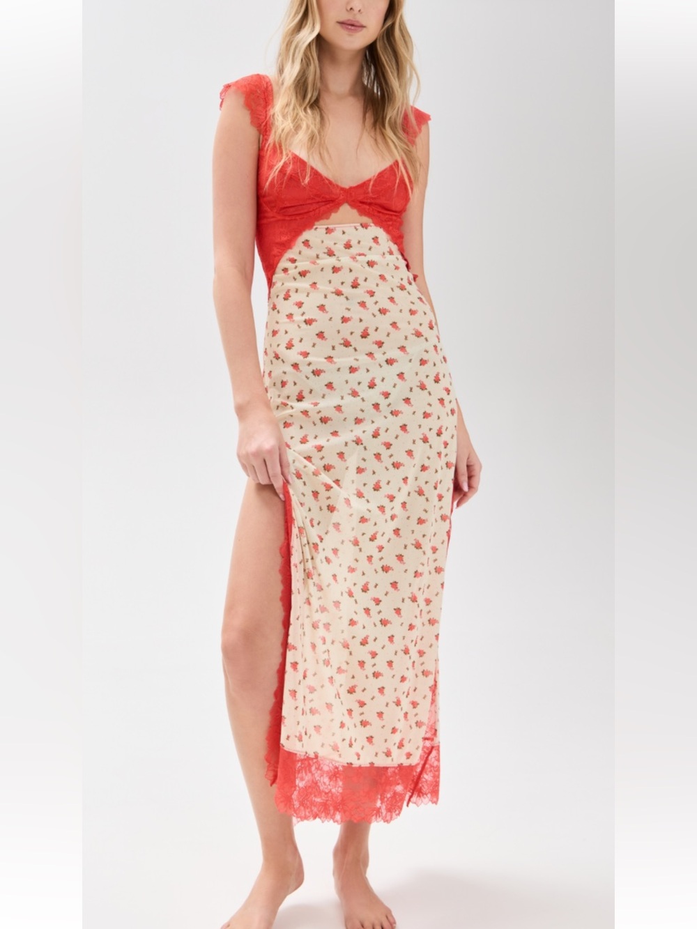 Free People Suddenly Fine Maxi Slip Dress size Small